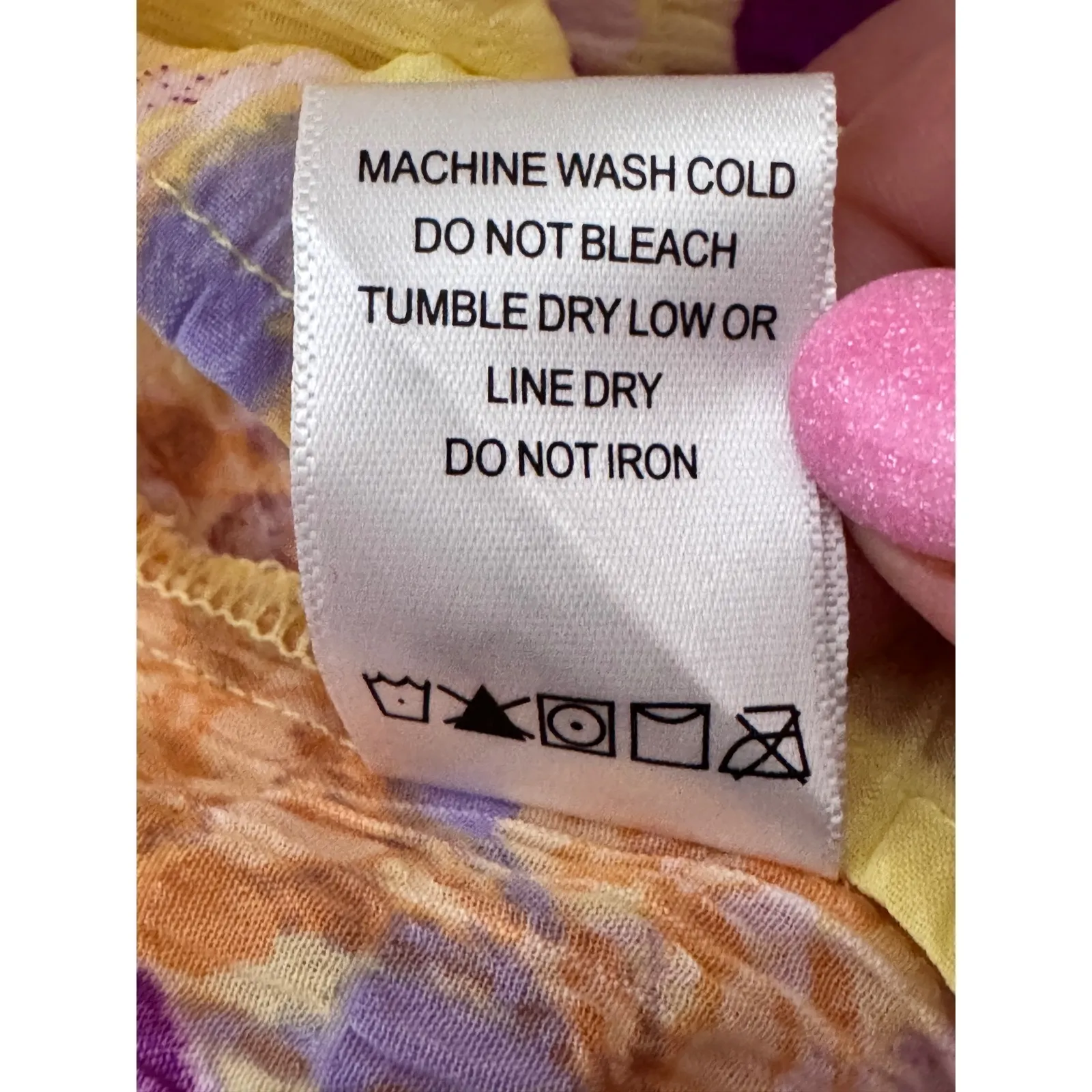 Counterparts Yellow Floral V Neck Tie Front Long Sleeve Blouse Top Women's XL - Image 8