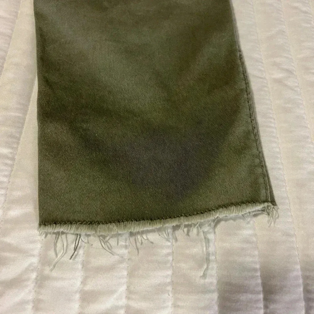 Hollister ultra high rise mom pant XS green Y2K teen fashion pants elastic waist - Image 5