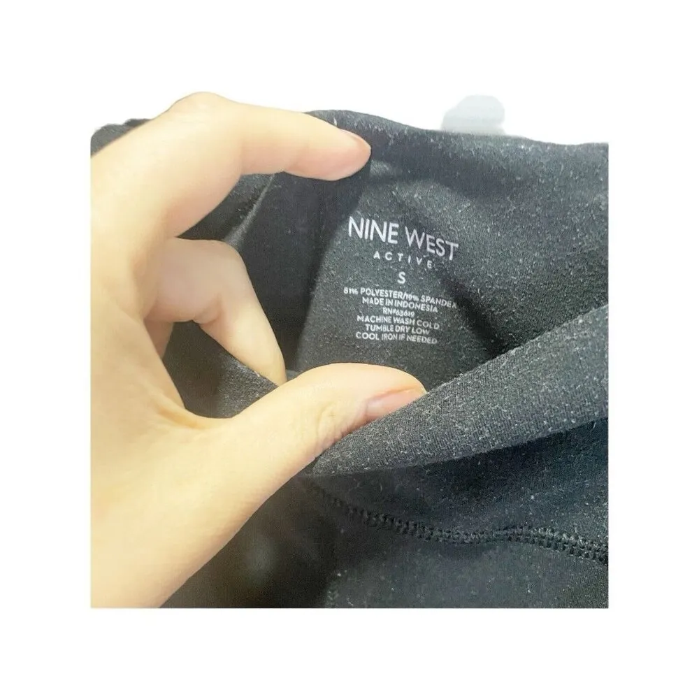 Nine West Active Womens Black Joggers Pants S High Rise Stretch - Image 4