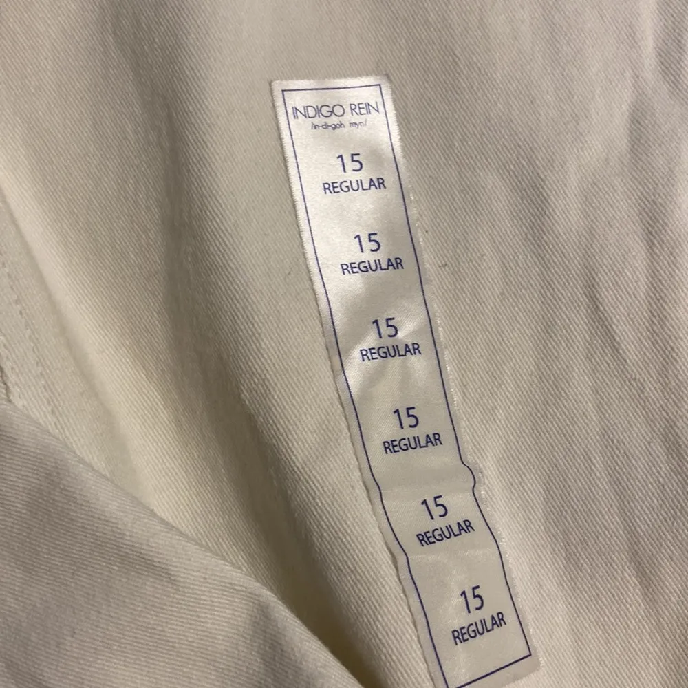 Indigo Rein Ankle White Jeans Pants size 15 R brand new with tags inseam 27” - Image 15