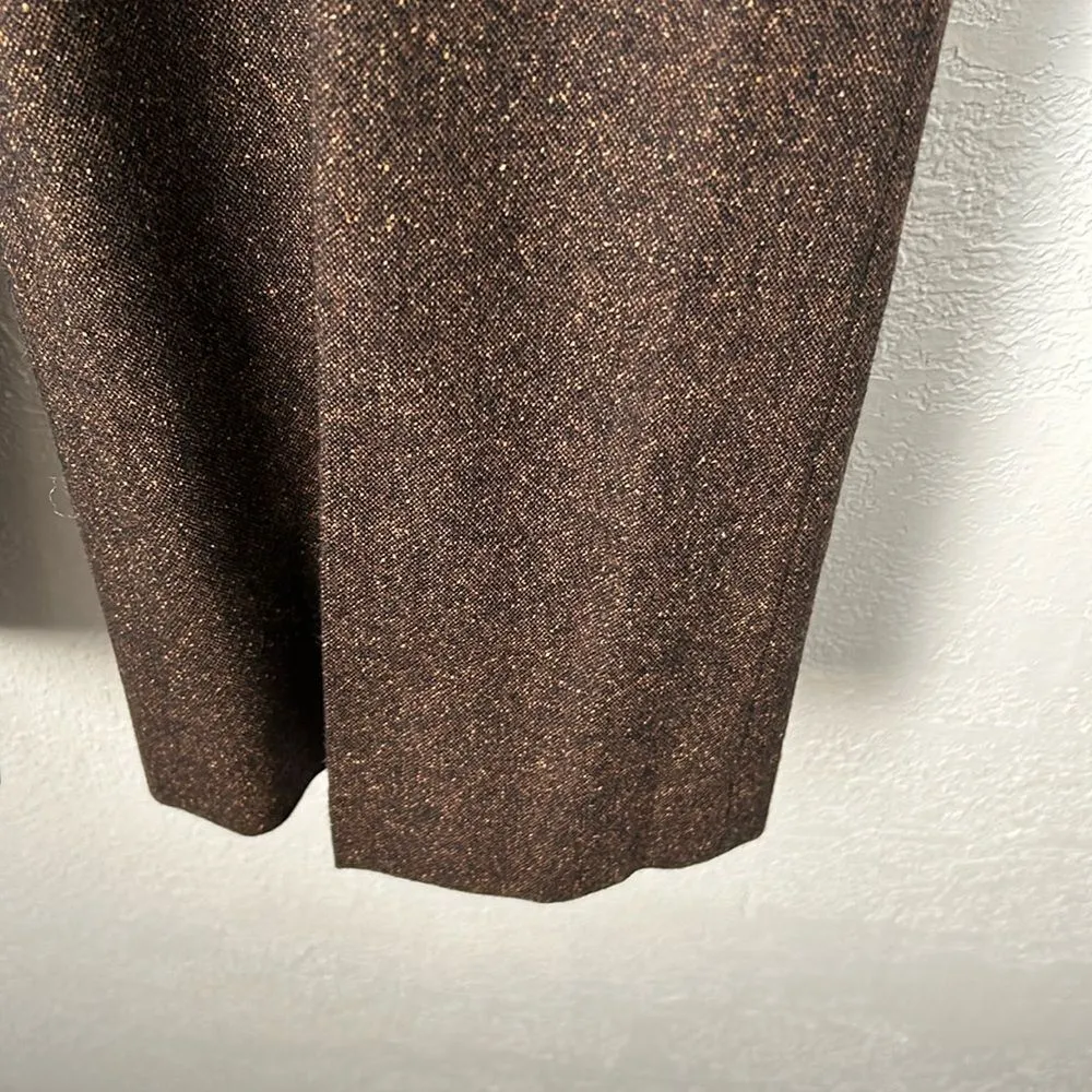 Harold’s Women’s Size 2 Wool and Silk Blend Brown Speckled Trousers Pants office - Image 3
