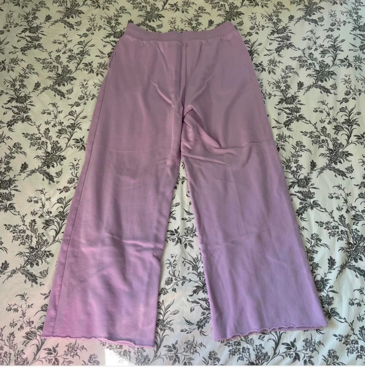 Purple Fleece Wide-Leg Sweatpants - Image 2