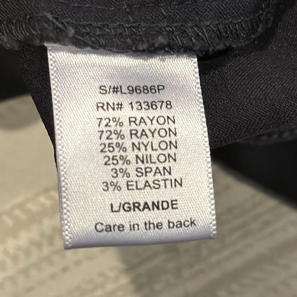 Love Tree Women’s Stretch Dark Grey Skinny Pants, Size L - Image 6