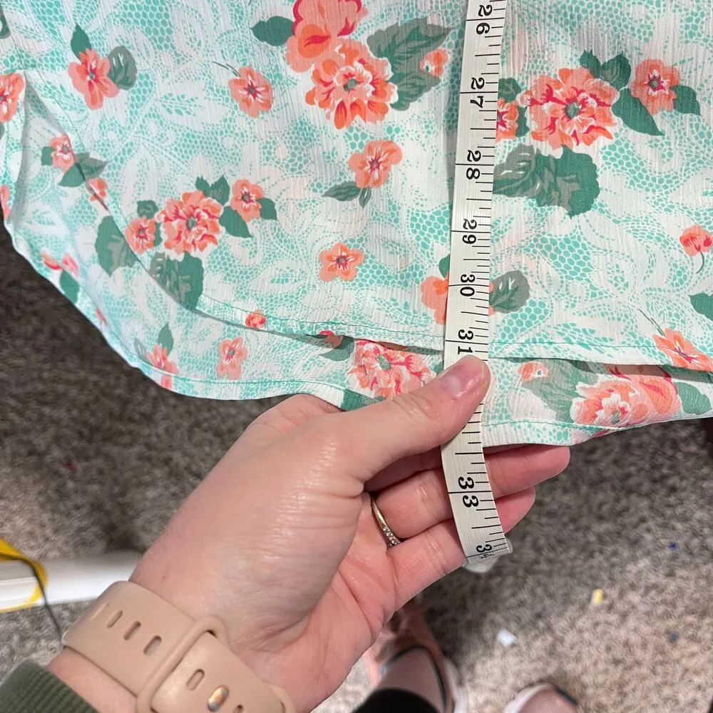 Vintage Victoria's Secret Gold Label Nightshirt Blue Floral petite small - Image 6