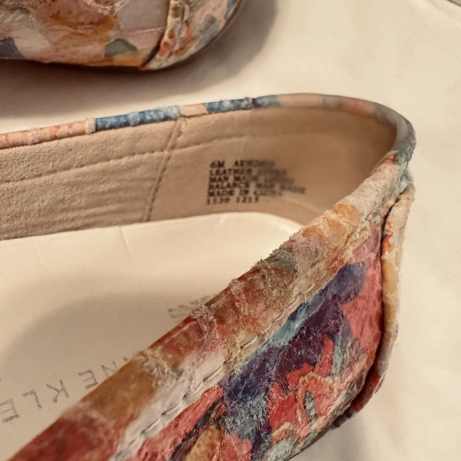 Anne Klein Flex Pink Snakeskin Loafers Women’s 6M silver buckle mocassin flats - Image 4