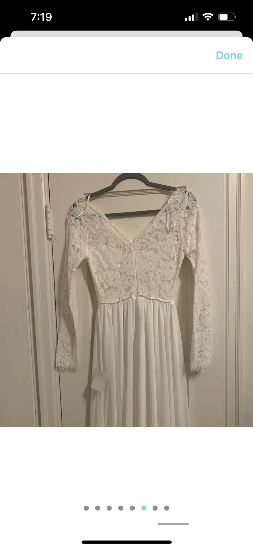 Lulu’s Forever Starts Tonight White Lace Long Sleeve Maxi Wedding Bridal Dress - Image 4