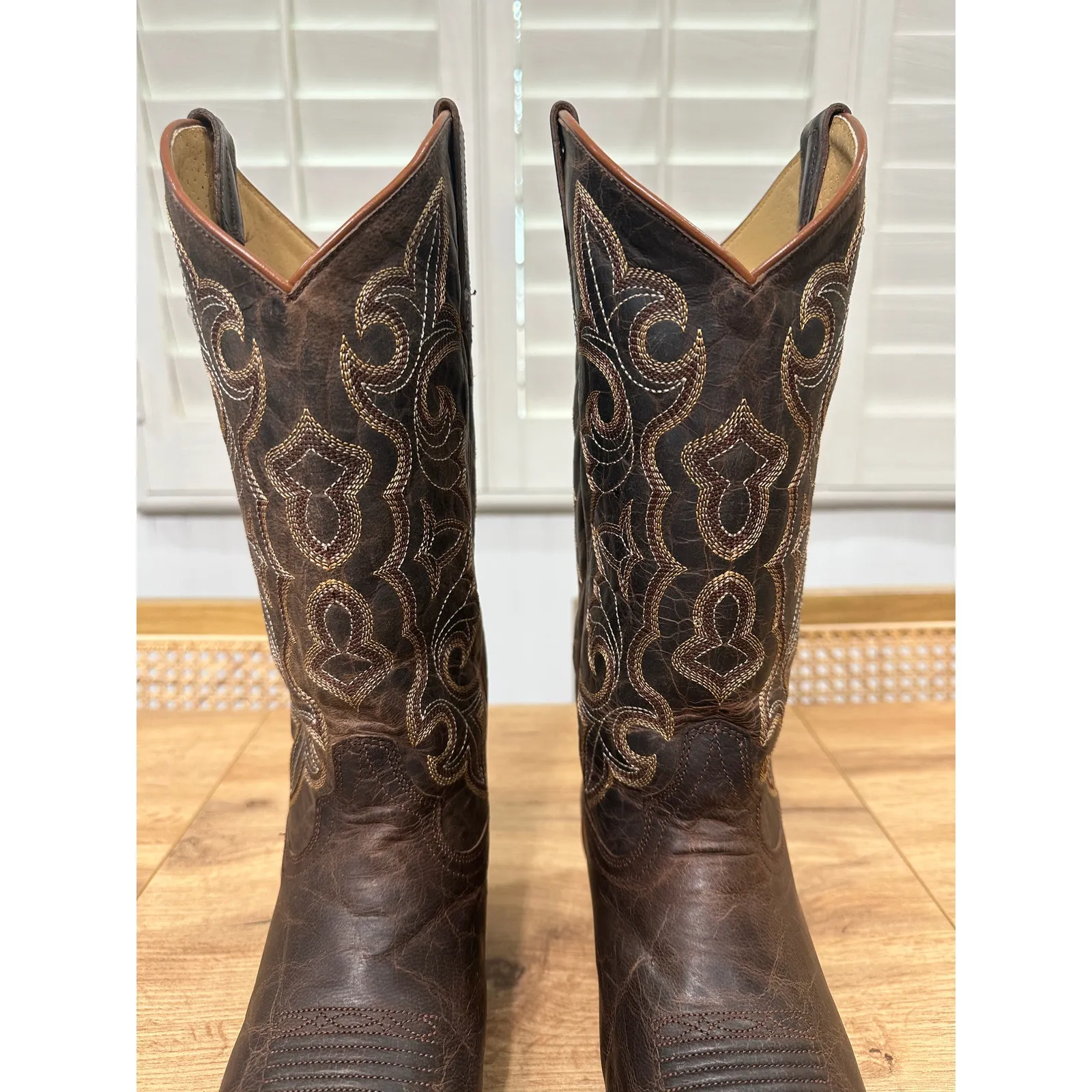 Shyanne  Women's Jesse Performance Western Boots Brown Leather 8 NWOT Square Toe - Image 8