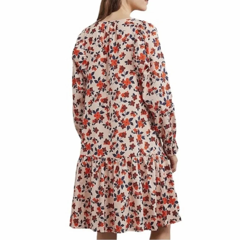 Elizabeth And James Dresses Pintuck Bib Floral Ruffle Dress Boho Size Large - Image 2