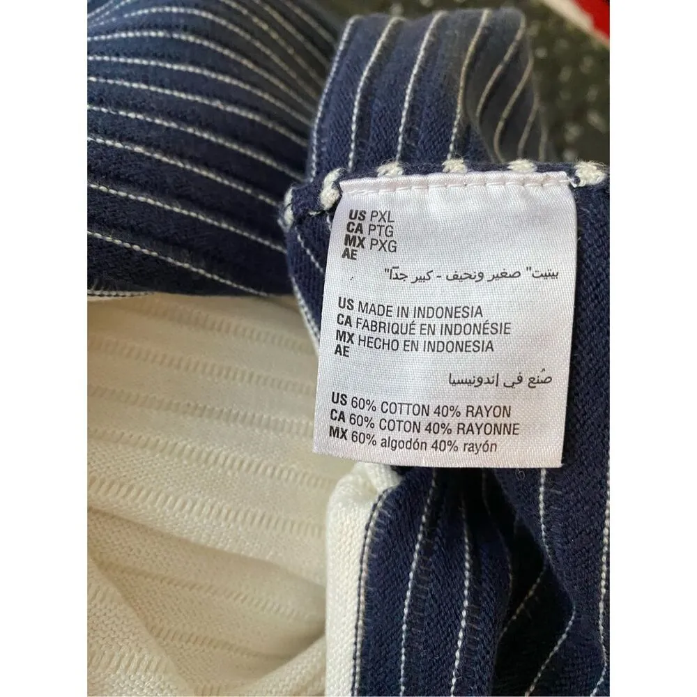 Charter Club Solid/Striped Knit Top Sz PXL NWT - Image 8