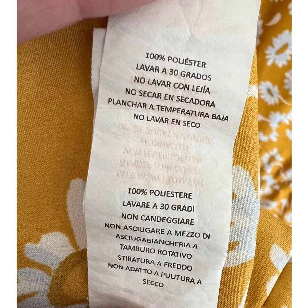 Boohoo Floral Pattern Button Up Lightweight Long Sleeve Midi Dress - Image 5