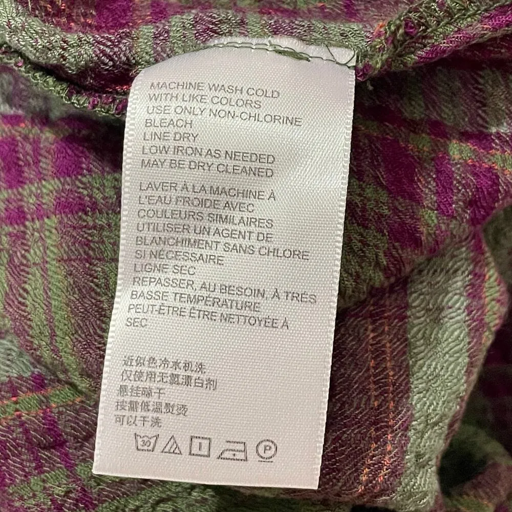 Urban Outfitters BDG Lachlan Flannel Button-Down Shirt - Green Multi - Small - Image 10