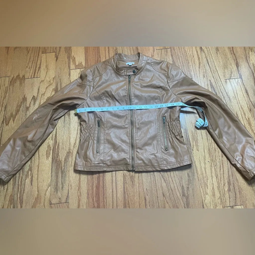 BONGO- Women's Brown Leather Jacket Size XL/EG - Image 9