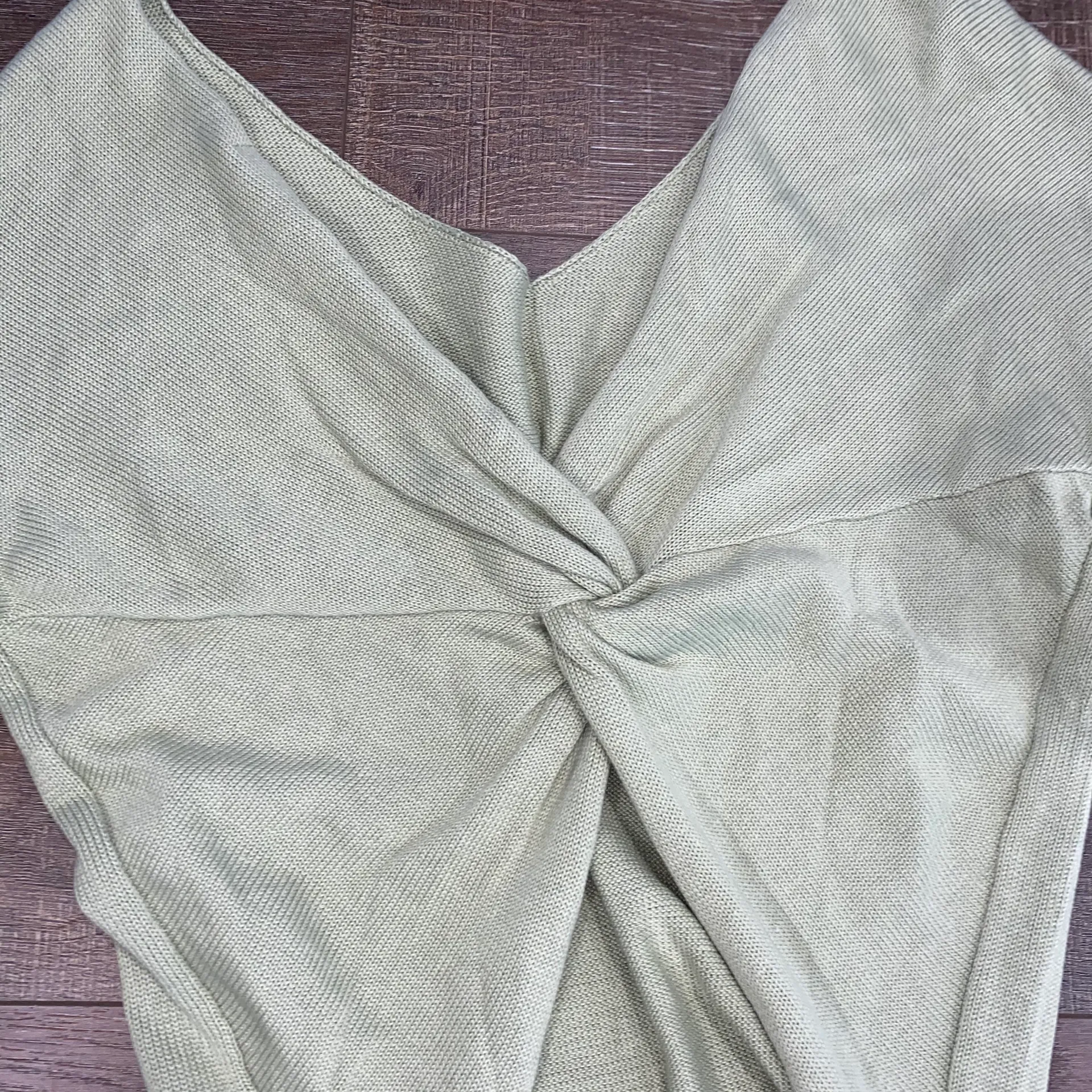 NWOT Mint Green Twist Back Sweater Women’s Large - Image 5