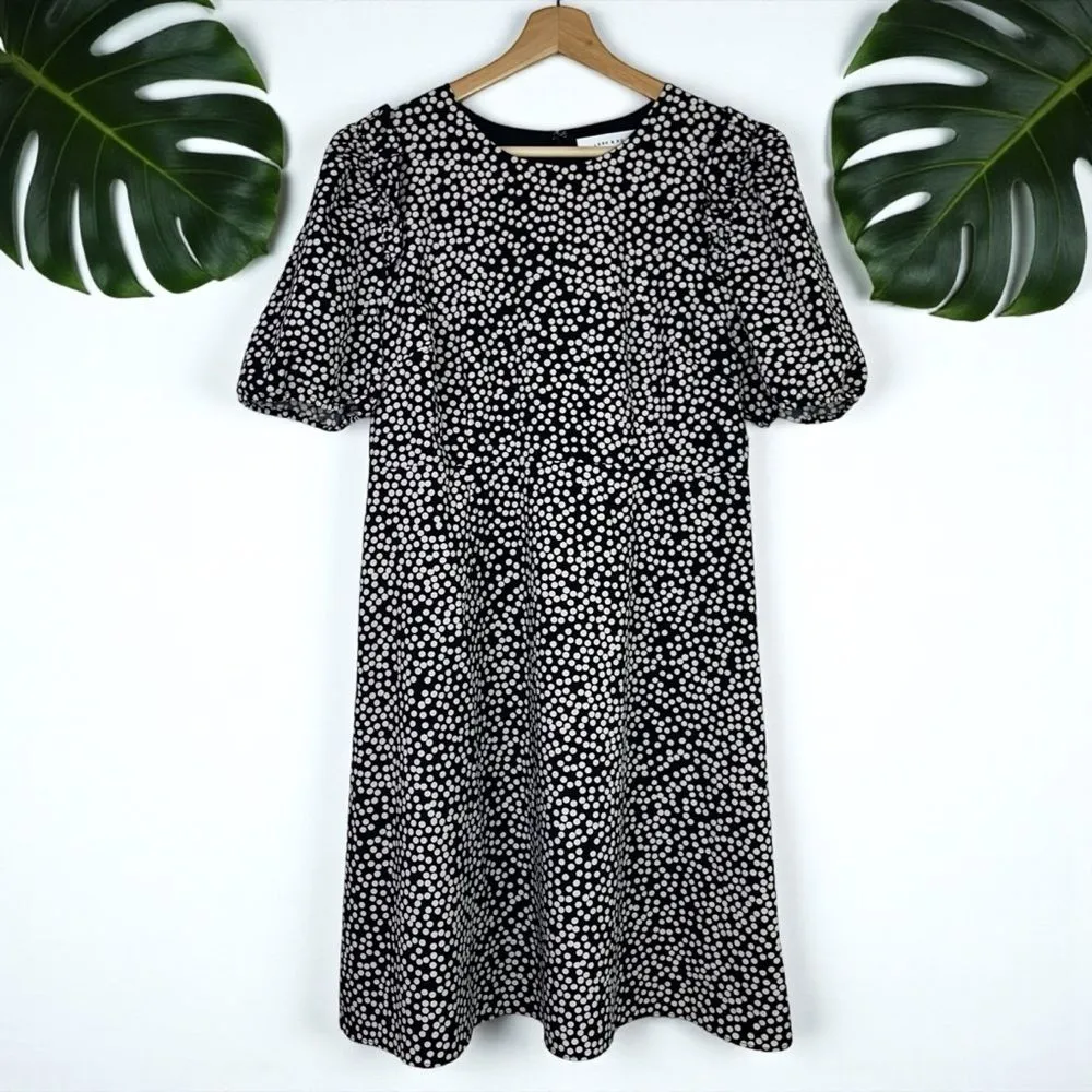 Lark & Ro Florence Dot Print Puff Sleeve Dress with Empire Waist - Image 4