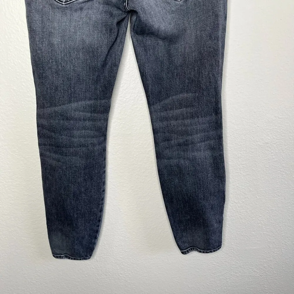 Amo Womens Twist Zip Gray Smoke Wash mid rise Denim Jeans Size 27 - Image 4