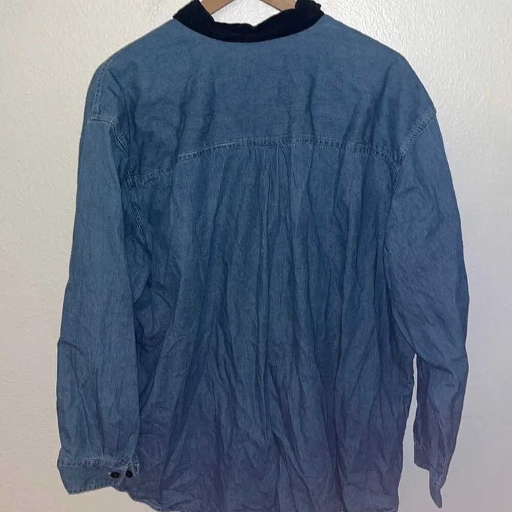 Vtg Womens Christmas Button Up Top 22W 24W  Embroidered Long Slv Holiday Toys - Image 6