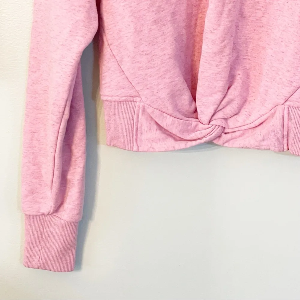 Scotch & Soda Size Medium Washed Pink Basic Twisted Front Cropped Sweatshirt - Image 3