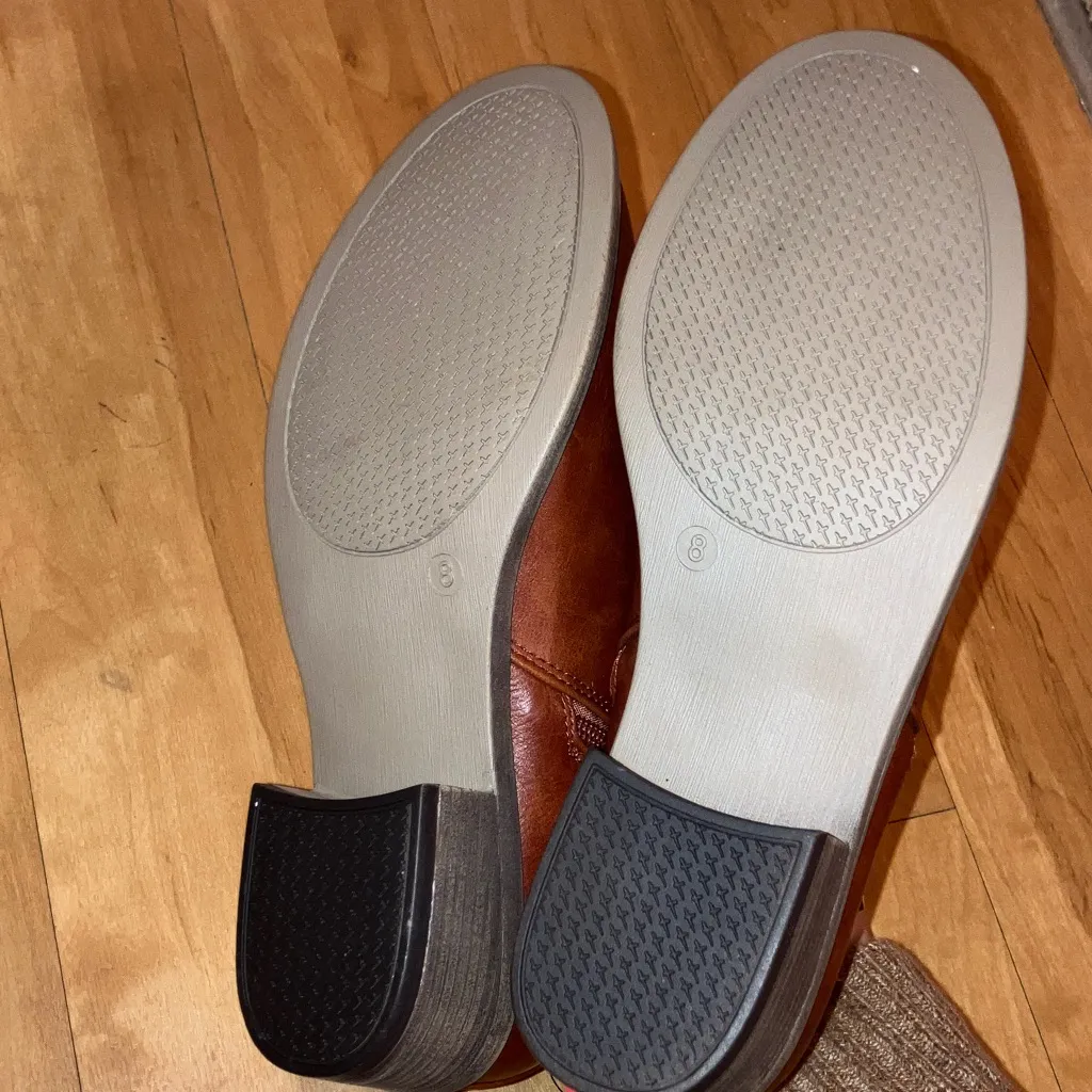 Jeossy Women's 905 Ankle Boots, Classic Low Heeled Short Booties Brown Size 8 - Image 6