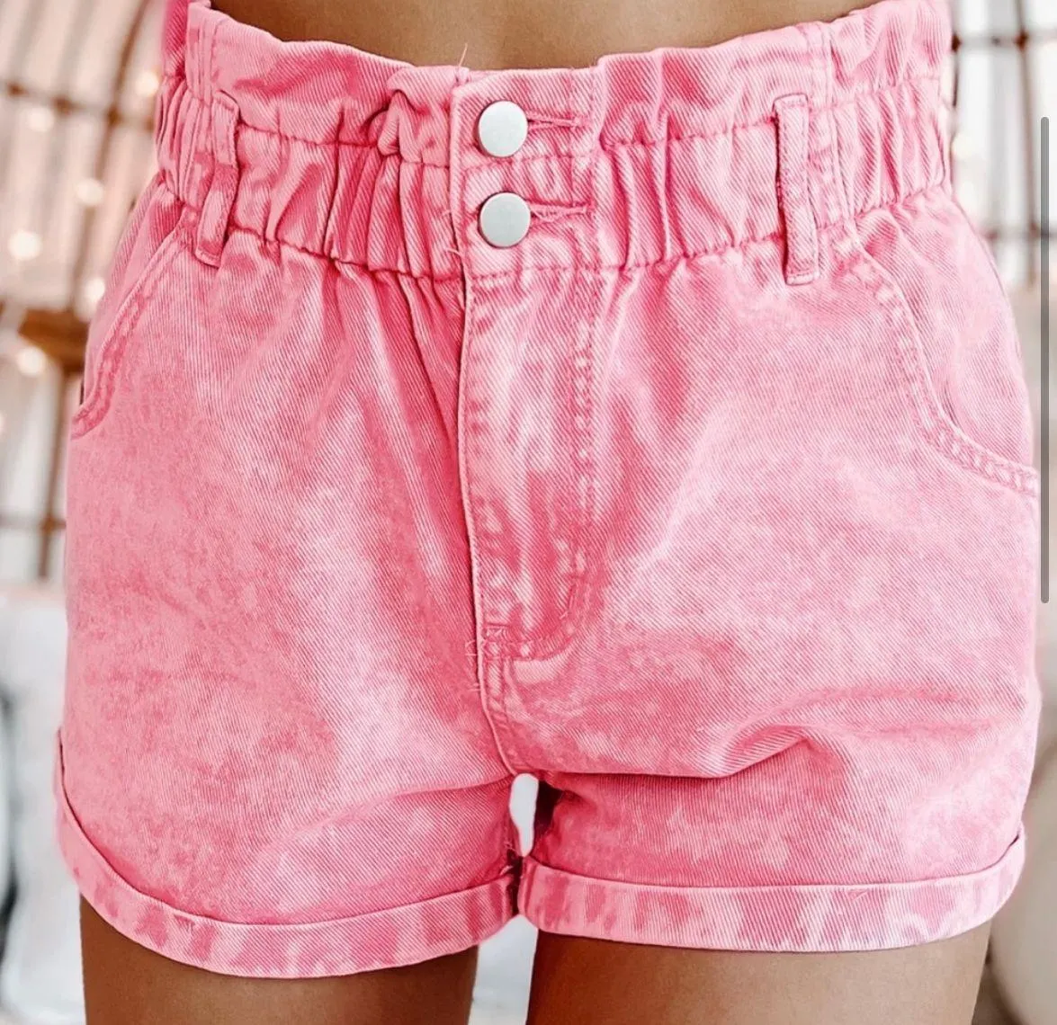 NWT Day + Moon Pink Jean Shorts - Image 2