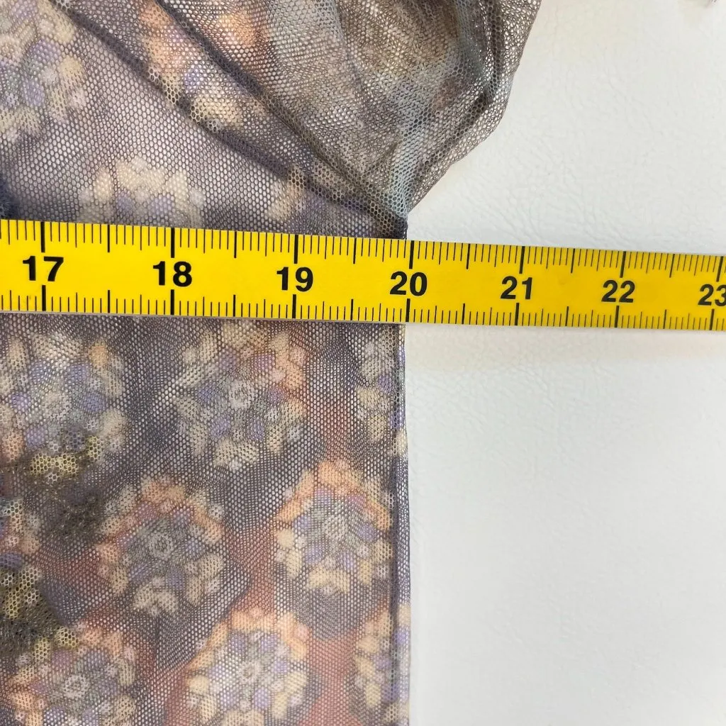 NWOT Johnny Was Biya Sheer Mesh Tiered Embroidered Ruffles Midi Dress Size S - Image 11