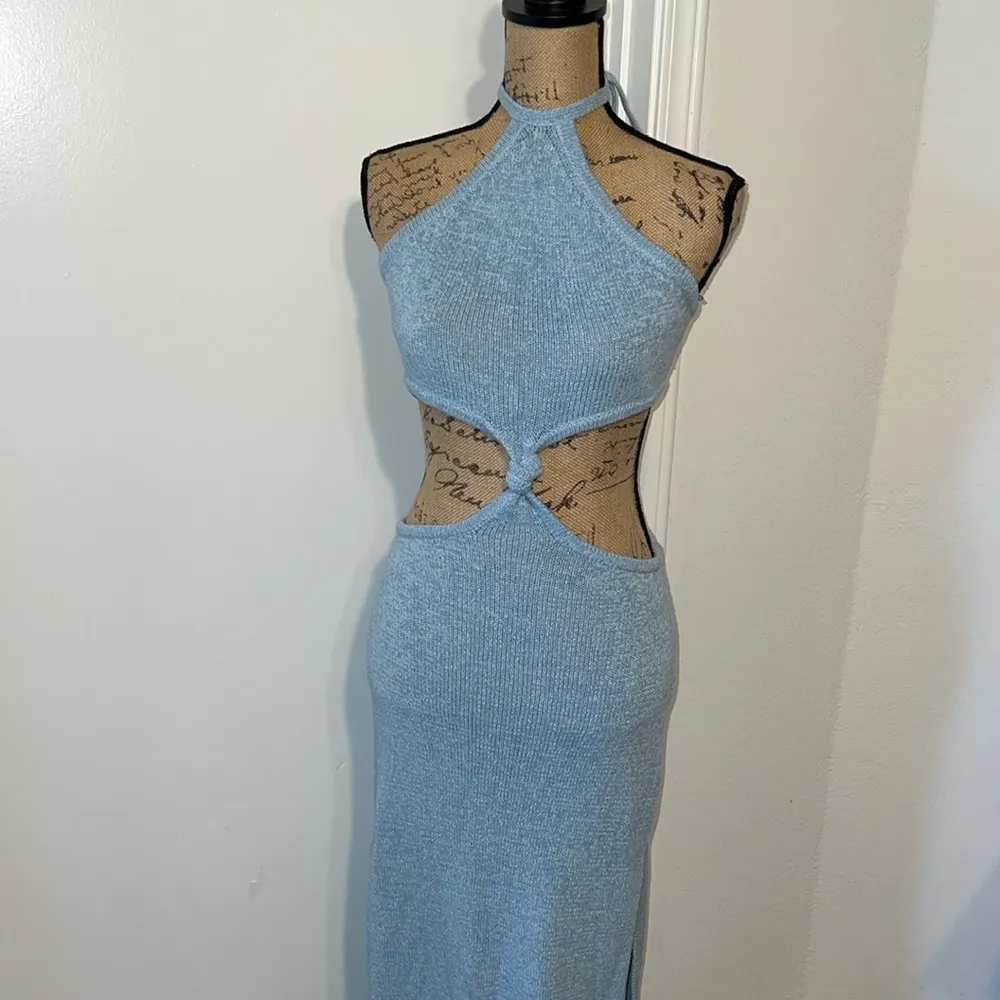 ETIQUETTE Blue Cut Out Sundress Size M - Image 4
