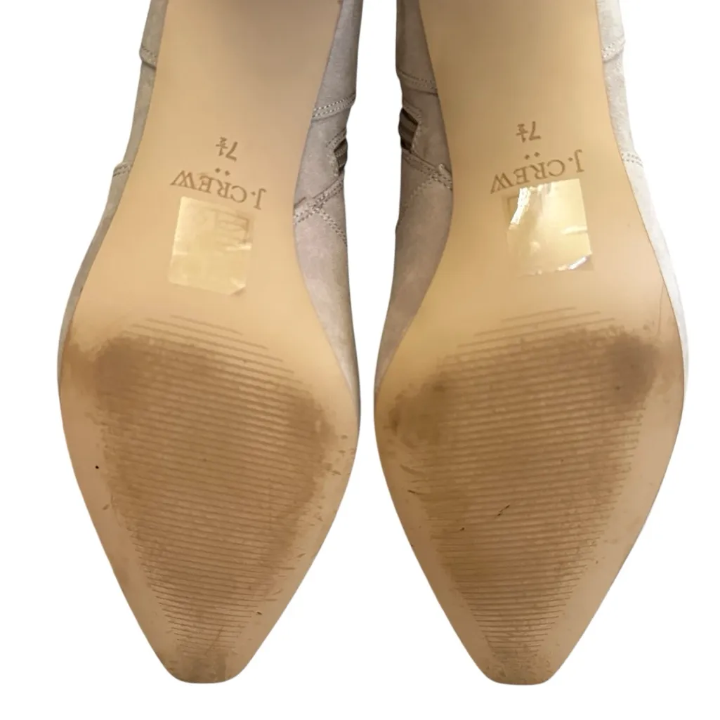 NWOT J. CREW Factory Cashew Suede Heeled Booties Snip Toe Boots 7.5 - Image 11