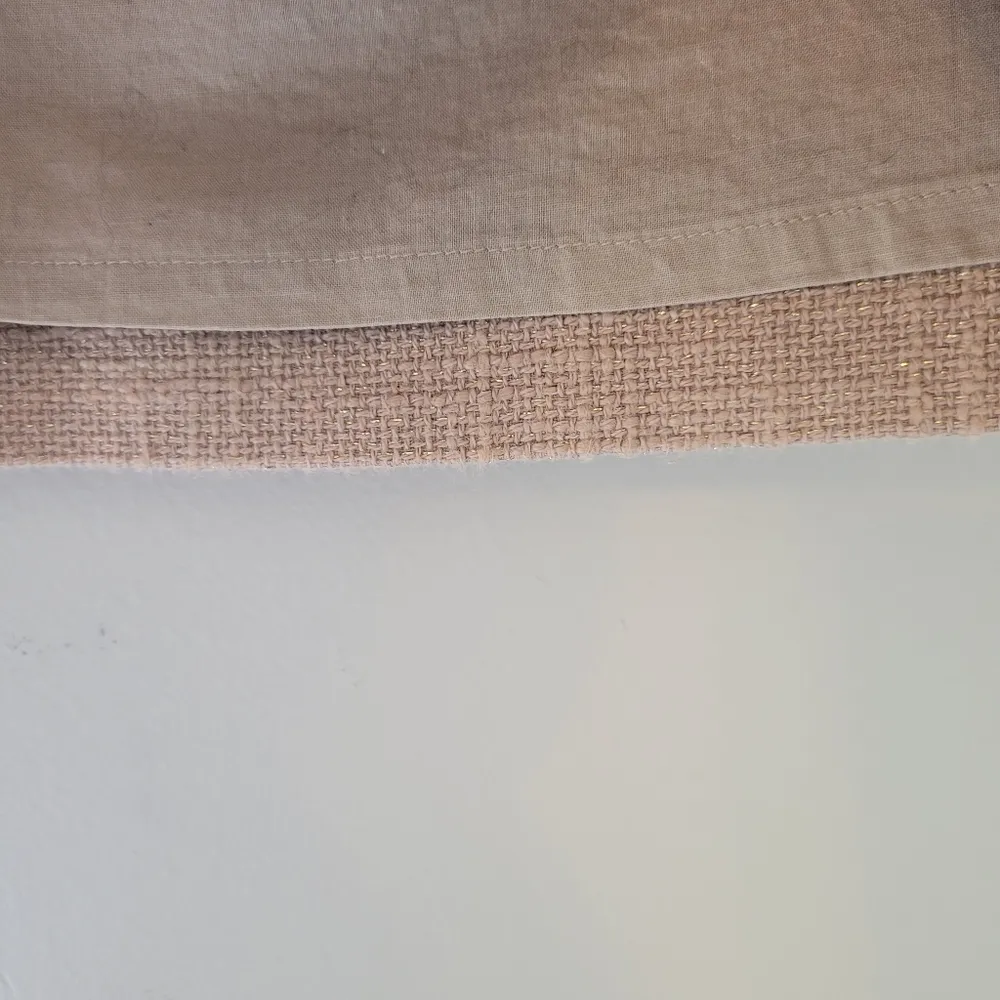 J. Crew Linen Blend Tan and Gold Mini Skirt - Image 4