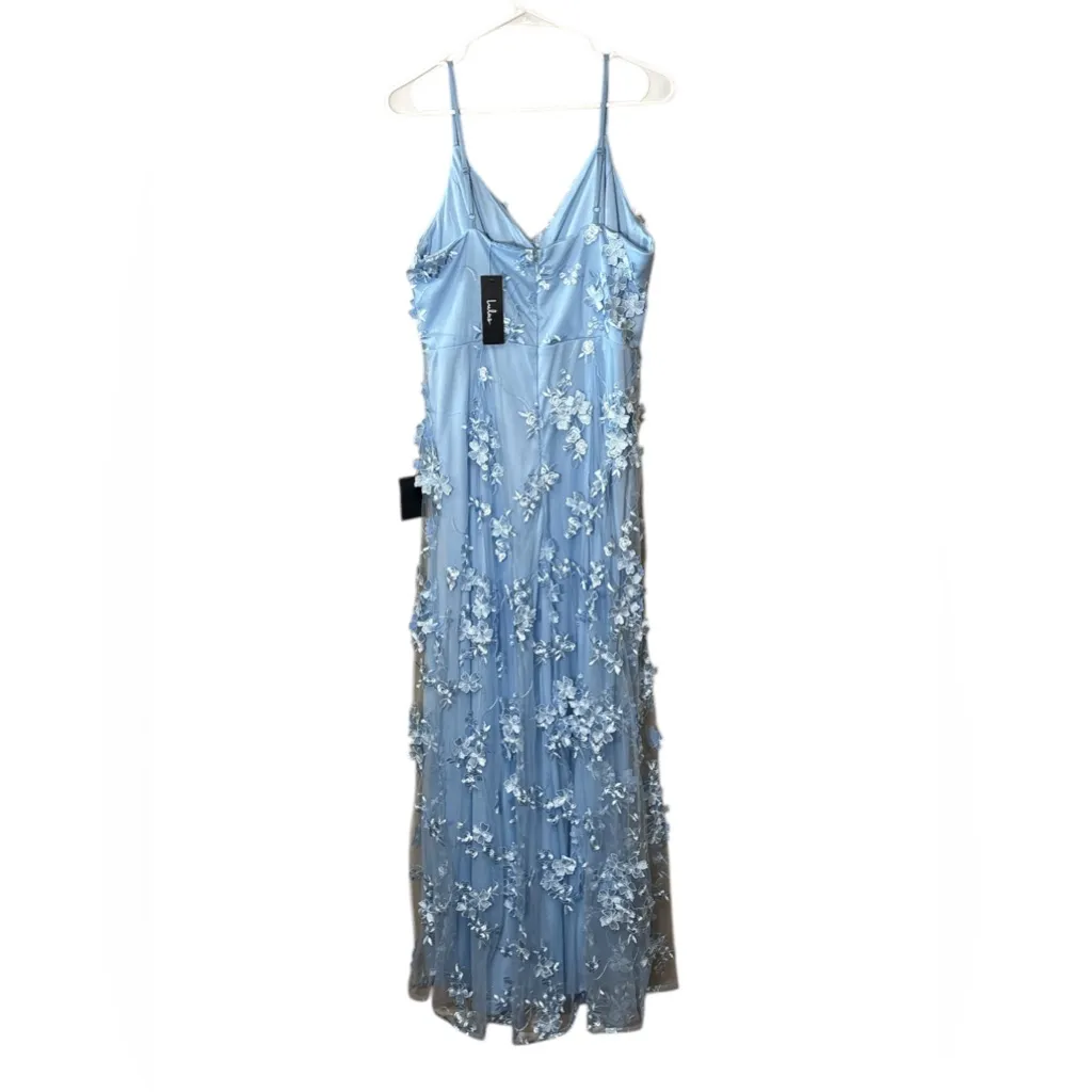 Lulu's Rare Presence Powder Blue 3D Floral Surplice Maxi Dress,Size XL,NWT - Image 7
