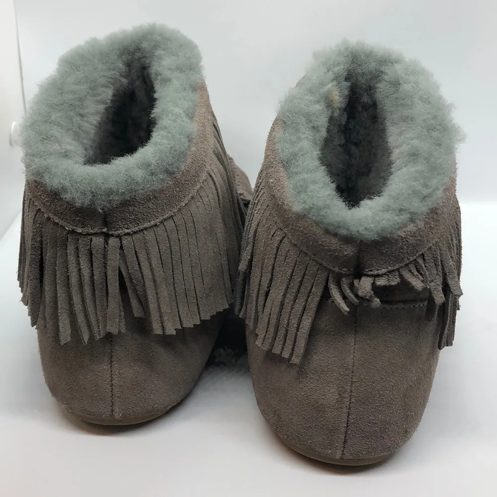 Emu Australia Sherpa  Moccasin Fringe Booties 7 - Image 3