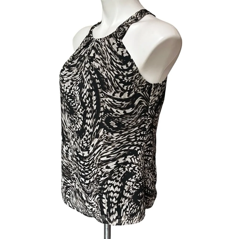 Ann Taylor High Neck Racerback Silk Blouse, Sz 4 - Image 8