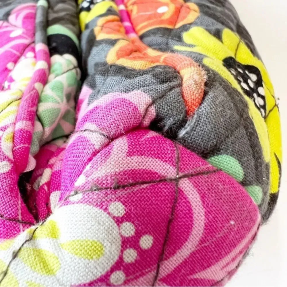 Vera Bradley Iconic‎ Campus Backpack Ziggy Zinnia Black Quilted Floral School - Image 6