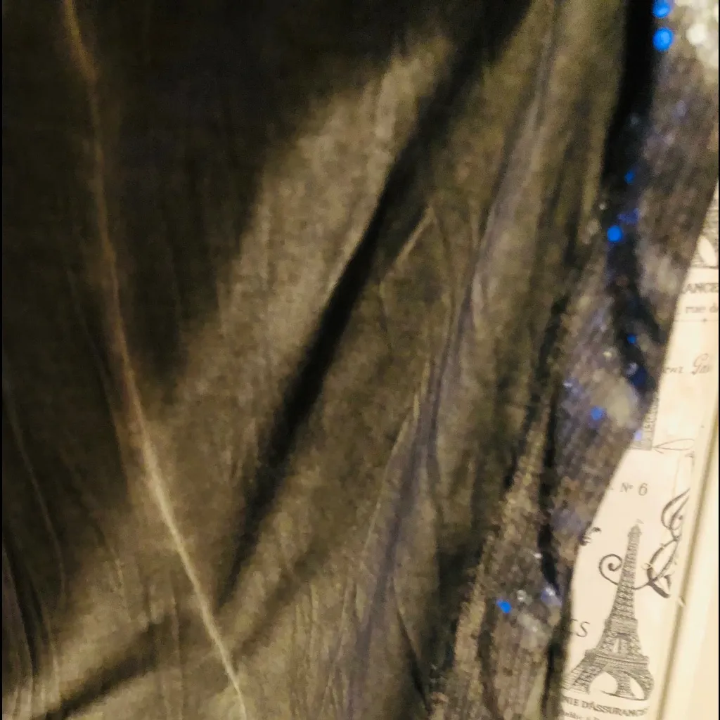 NWT SEQUIN BOAT NECK RUNCH SIDE DRESS BAT WINGS Green Size 10 - Image 9