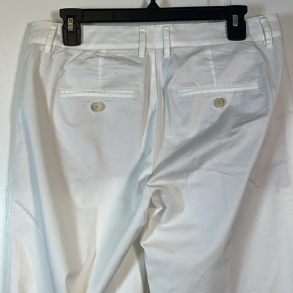 Vince Back Button Pocket Chino White Pants Size 6 NWT #0508-OC - Image 5