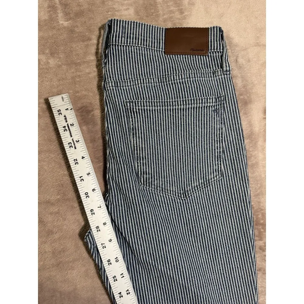 Madewell Womens Skinny Jeans Blue White Mid Rise Striped Size 28‎ NWT - Image 8