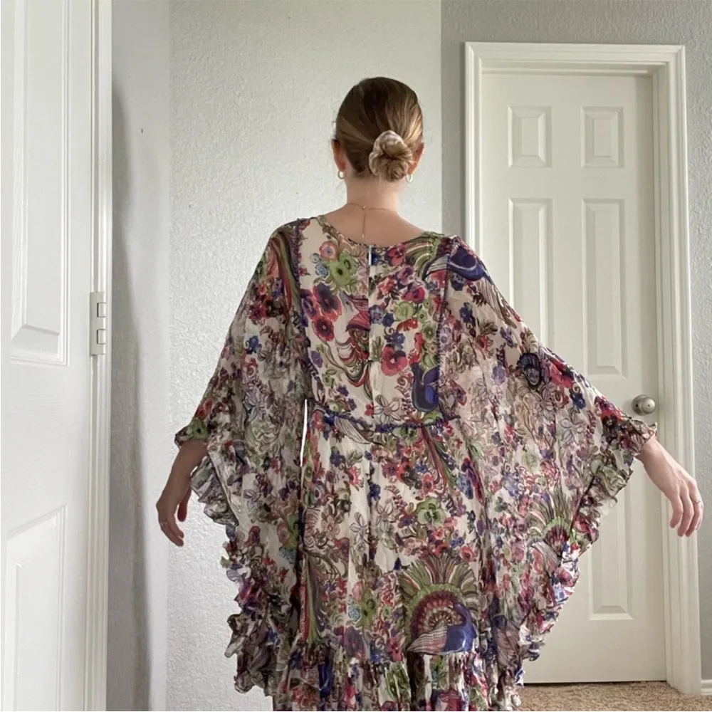 Roberto Cavalli Silk Printed Bell Heather Dress - Image 12