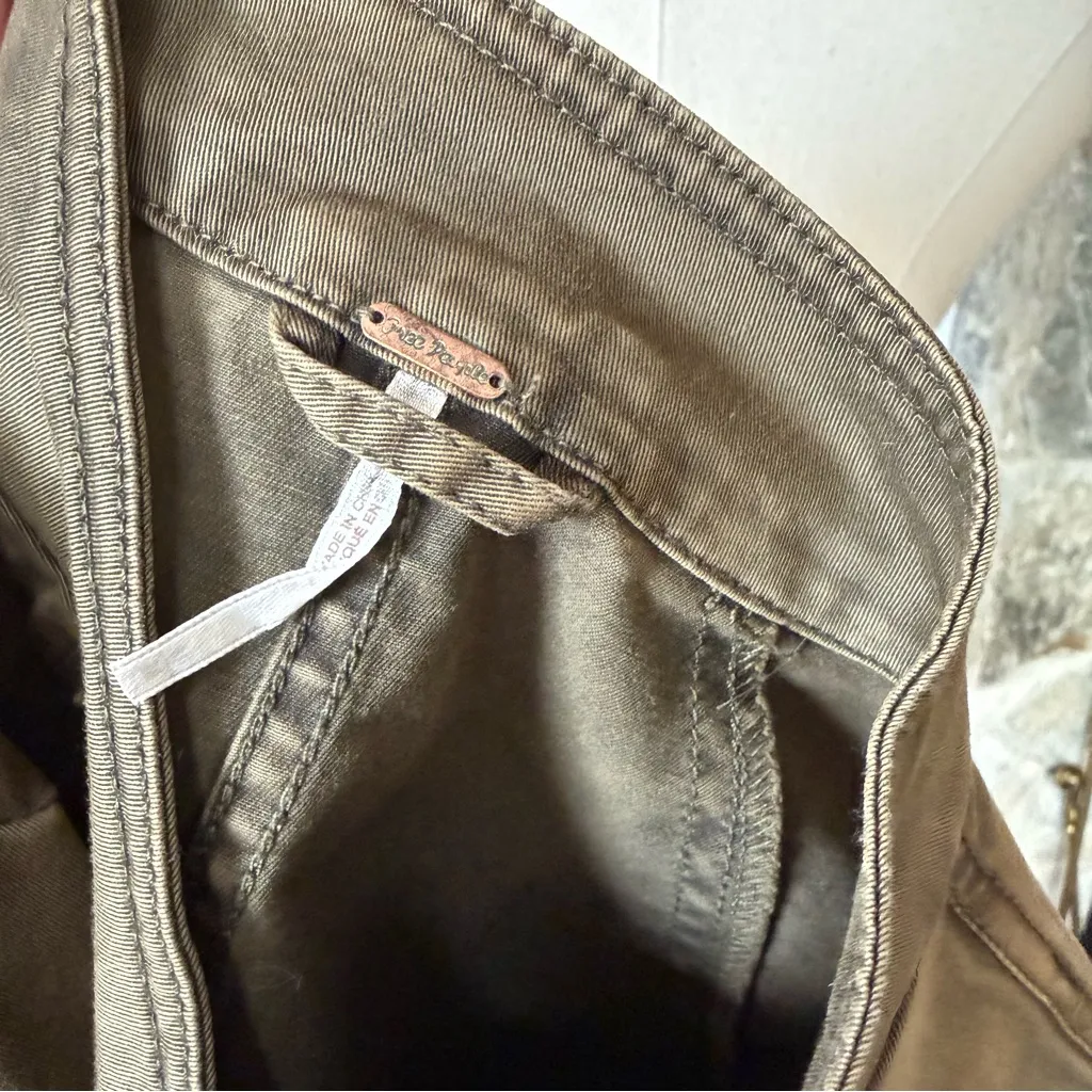 Free People Ruffle Hem Military Jacket size Medium - Image 7