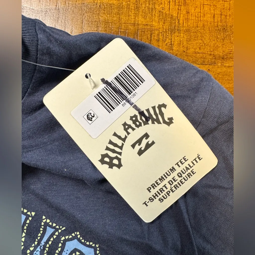 BILLABONG blue t-shirt tee size small NWT - Image 4