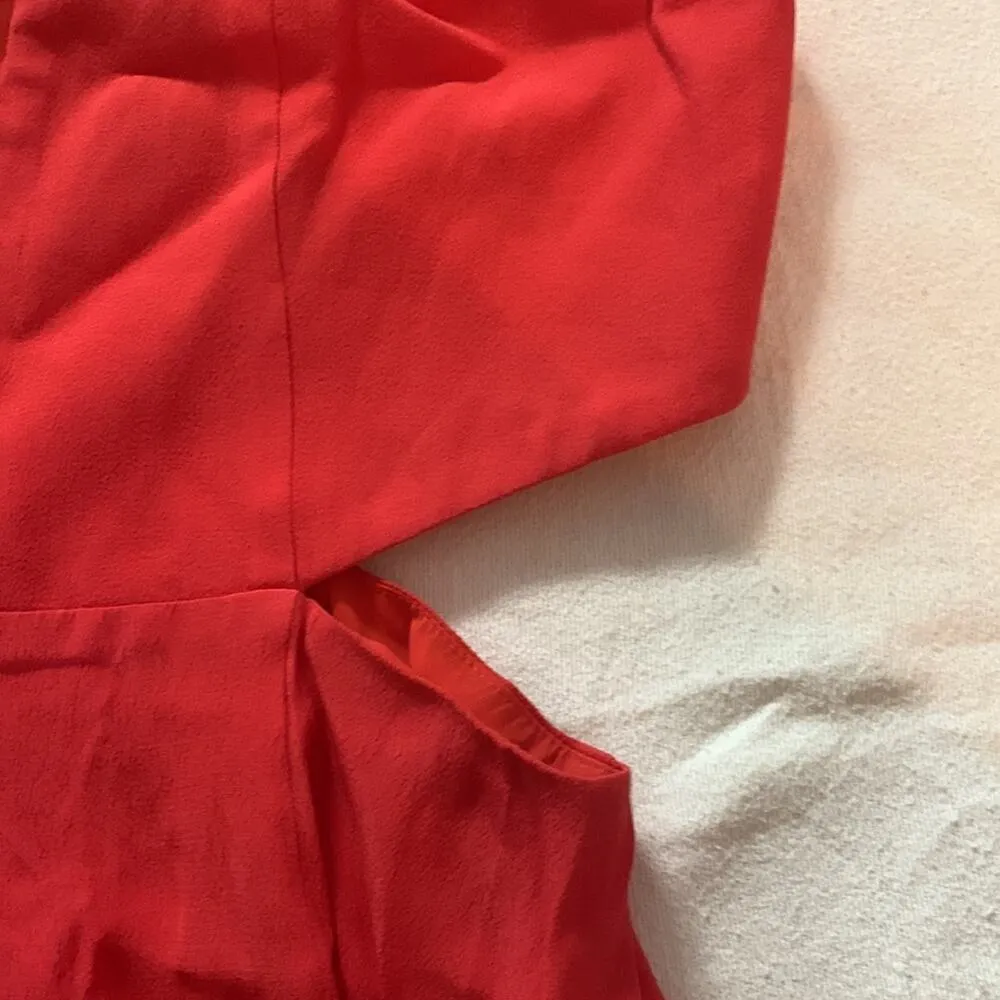 NBD x Naven the twins womens large red mini dress cutout lace lattice sexy party - Image 8