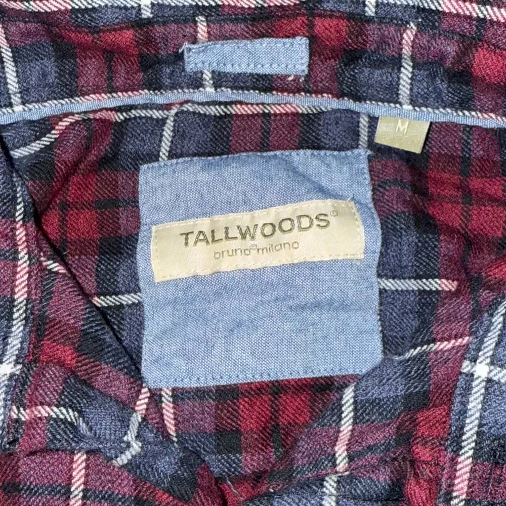 Medium Red, White, Navy Blue Flannel Size Medium Tallwoods Brand Red - Image 3