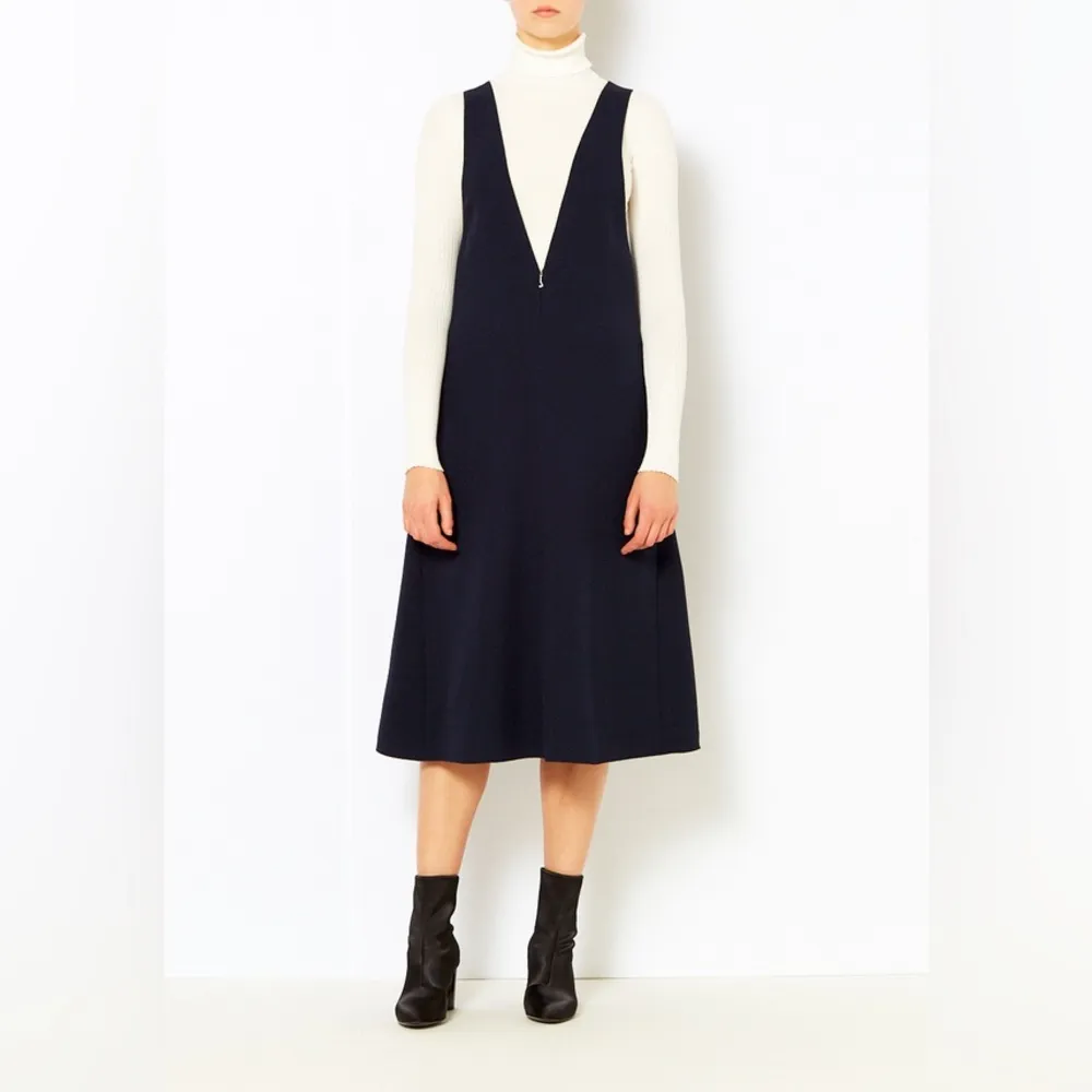 NWT TIBI Mica Crepe Jumper in Navy, Size 4 New w/Tag Retail $595 - Image 3