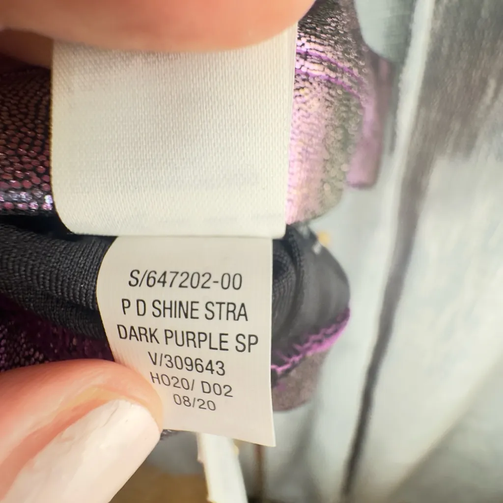 Old Navy Active Go Dry Girls Sports Bra XL Purple Sparkle NWT - Image 6