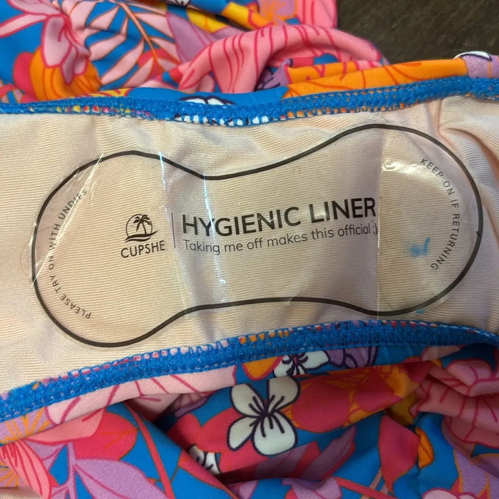 Cupshe Women’s Floral One Piece - Pink and Orange - Image 8