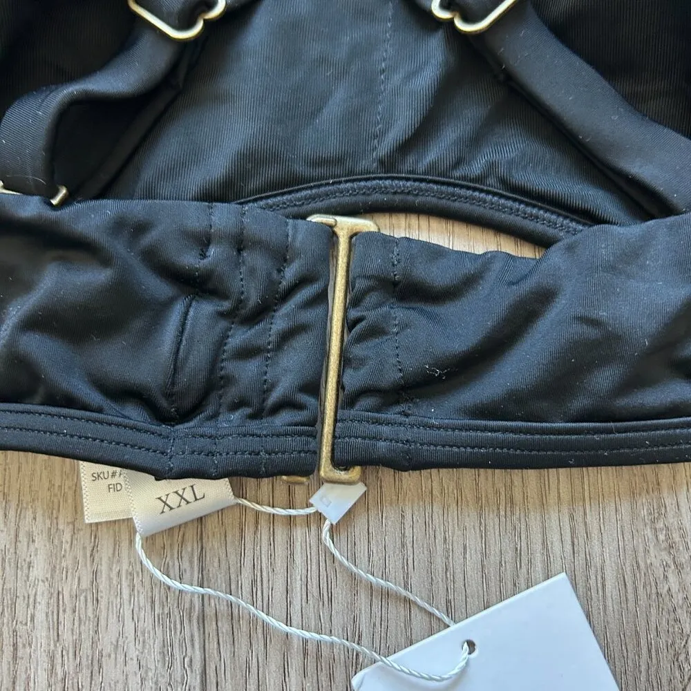 Andie x Faherity Swim The Valencia Bikini Top in Black Size XXL NWT - Image 6