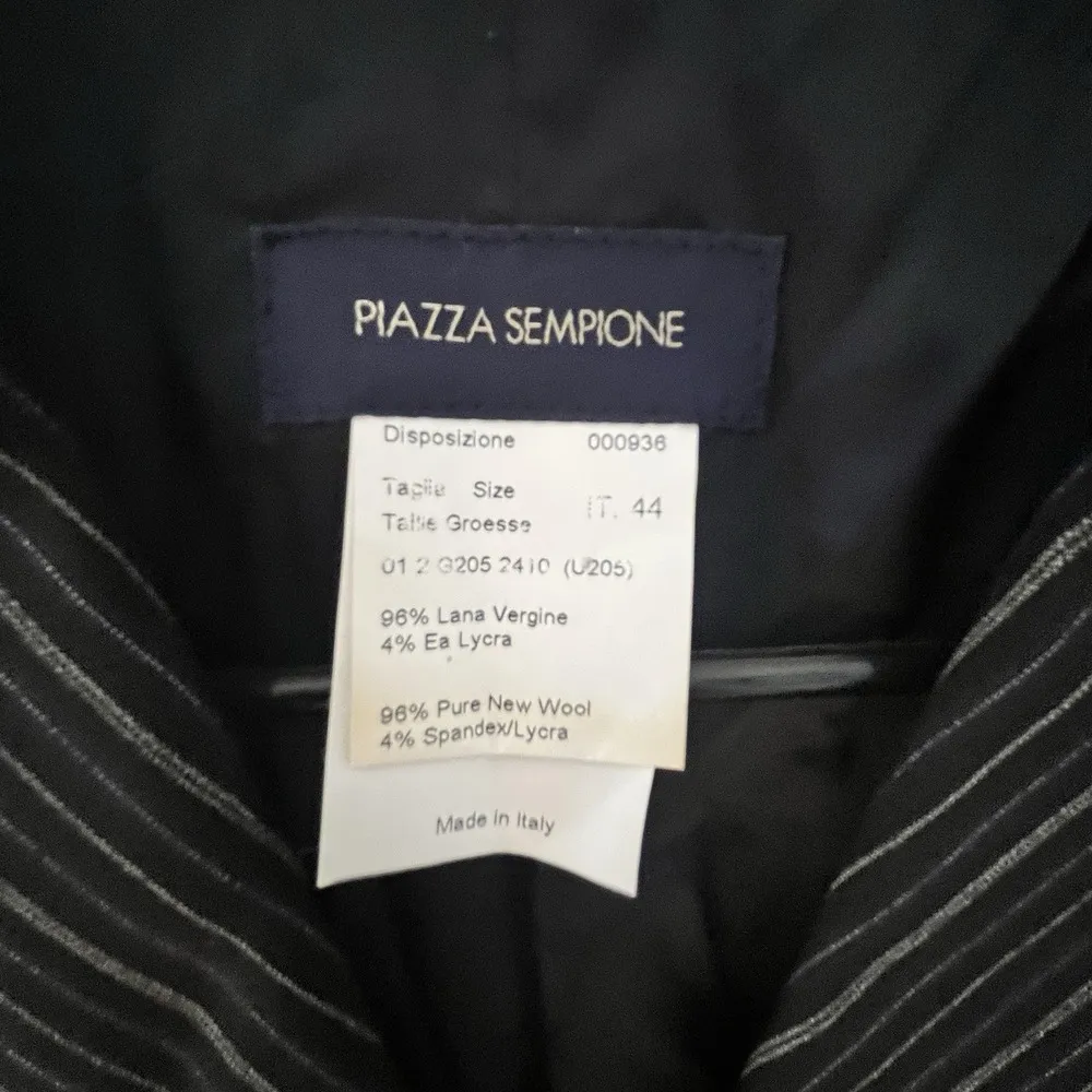 Piazza Sempione Italy Womens Wool Pinstripe Suit Jacket Blazer IT 44 / US 8 - Image 4