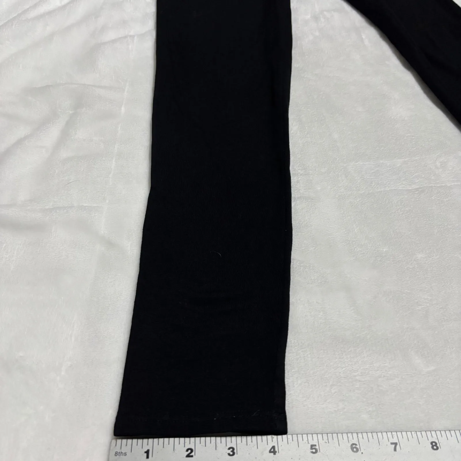 Eileen Fisher Black Stretch Legging Pants Fleece Lined Women's size XS Tencel - Image 7