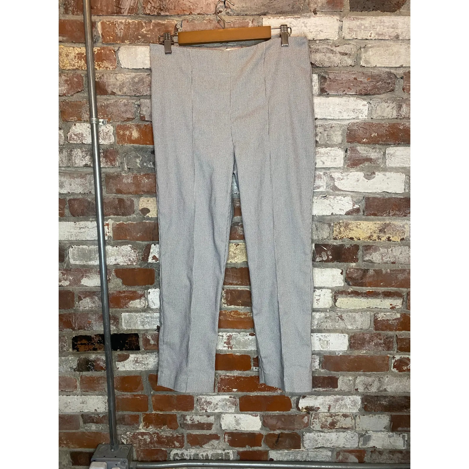 Rachel Zoe White and Black Small Pocka Dot Skinny Leg Dress Pants Size 10 - Image 2