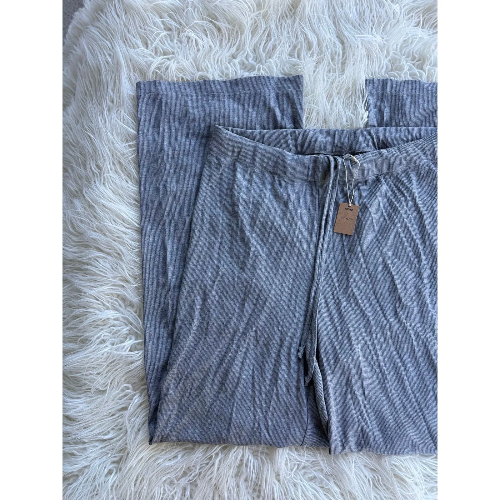 Skims Soft Lounge Pant Heather Grey Size Large - Image 3