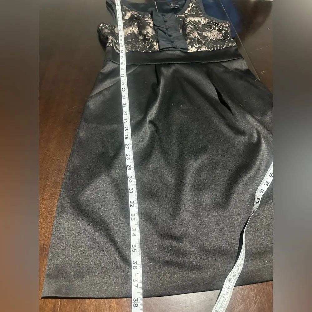 MaxandChloe black tuxedo Sleeveless Dress with lace overlay sz 12 - Image 5