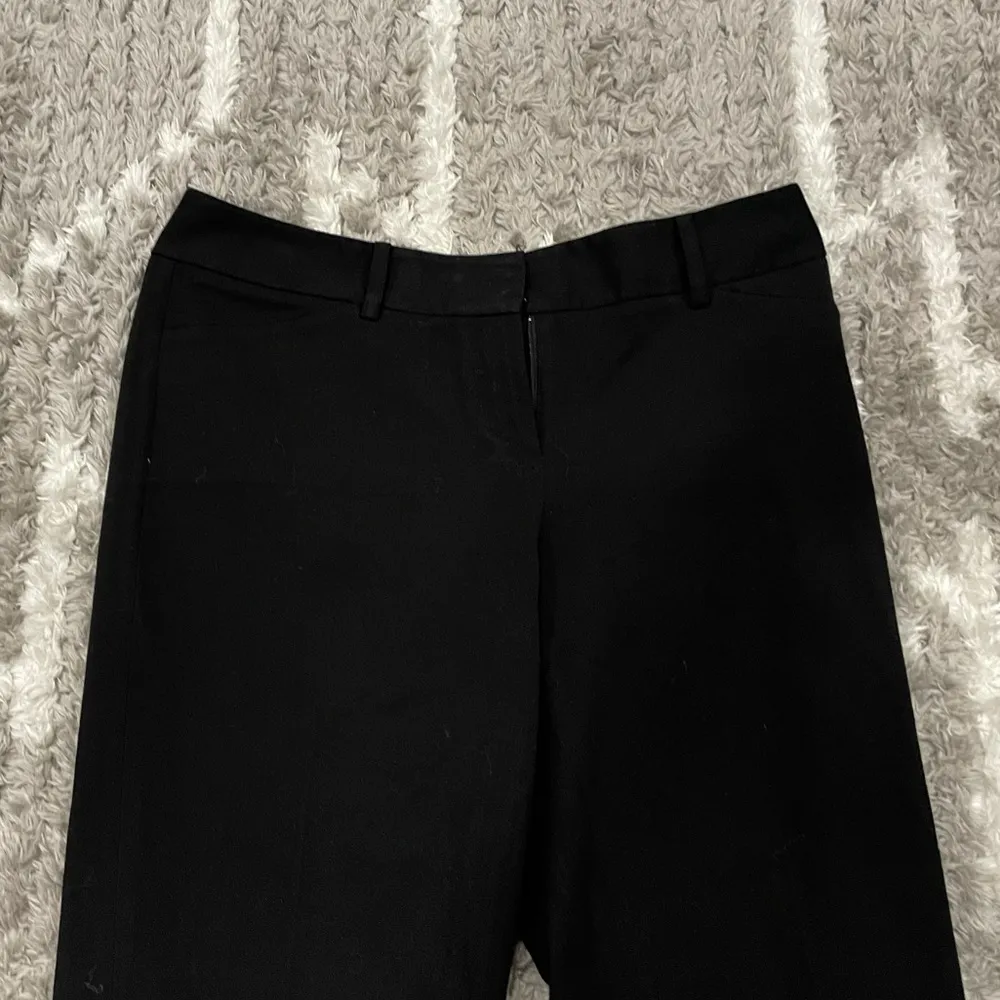 White House Black Market Legacy Tapered Ankle Cuffed Hem Pants Black 4 - Image 3