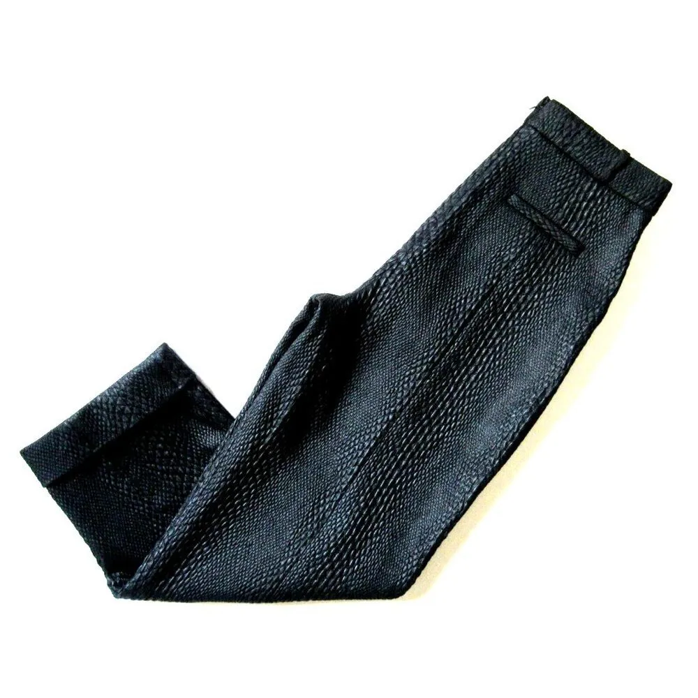 NWT J Brand Asawa in Black Textured Snakeskin Brocade Crop Trouser Pants 2 $550 - Image 6